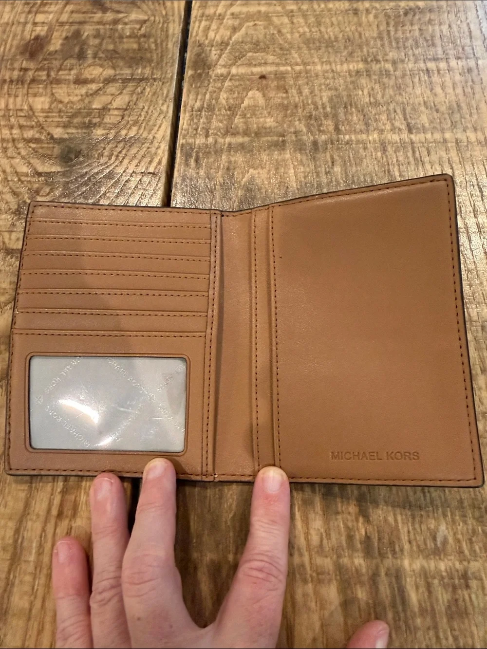 Michael Kors Black MK Monogram Card & Passport Holder